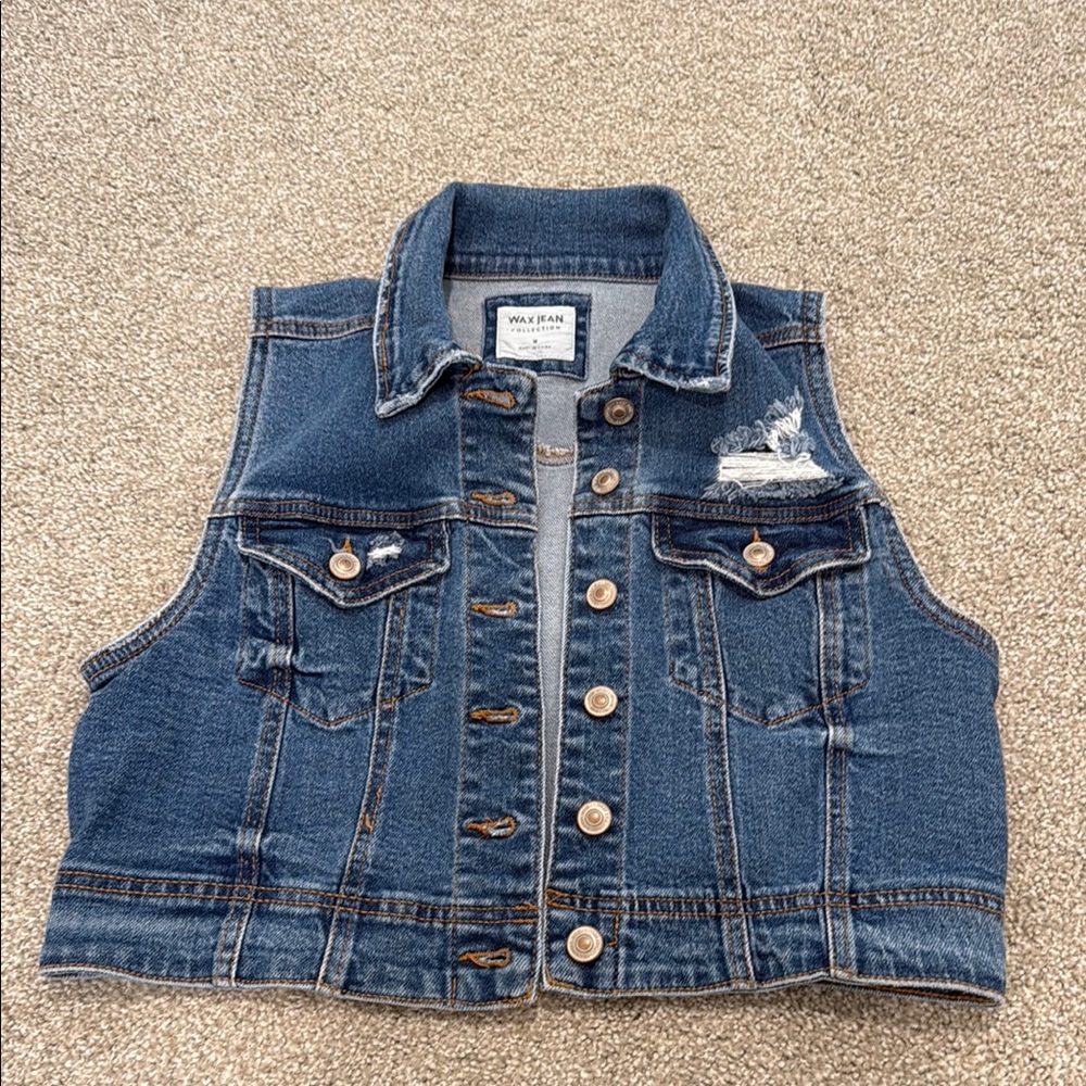 Wax Jean Blue Denim Vest